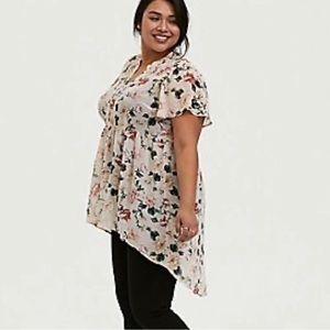 Torrid Lexie Pink Chiffon Top Torrid 0